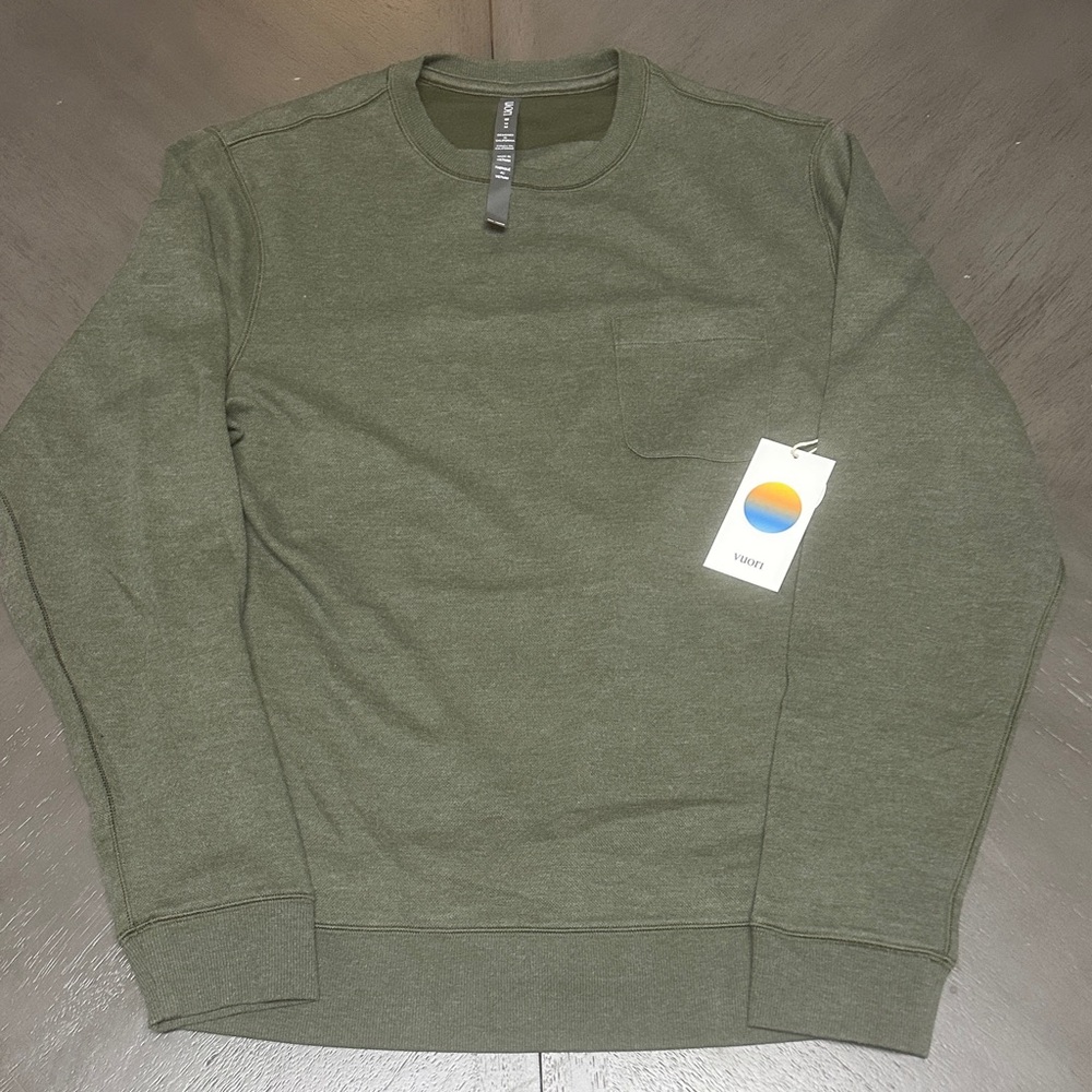Vuori Men's Jeffrey’s Crew 2.0 Olive Heather